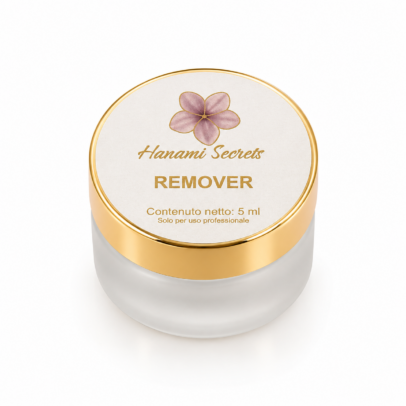 Vasetto di Remover professionale per extension ciglia 5ml Hanami Secrets.